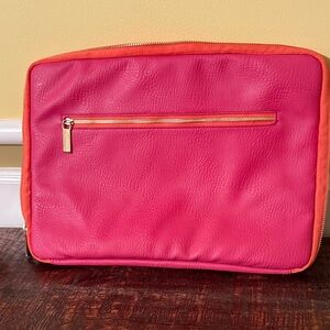 Vibrant Pink and Orange Women's Padded Laptop Sleeve fits 15” laptop